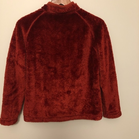 Women’s Cabela’s Red Fluffy Fleece 1/4‎ Zip Polartec Jacket. Size Small. WARM - Picture 2 of 11